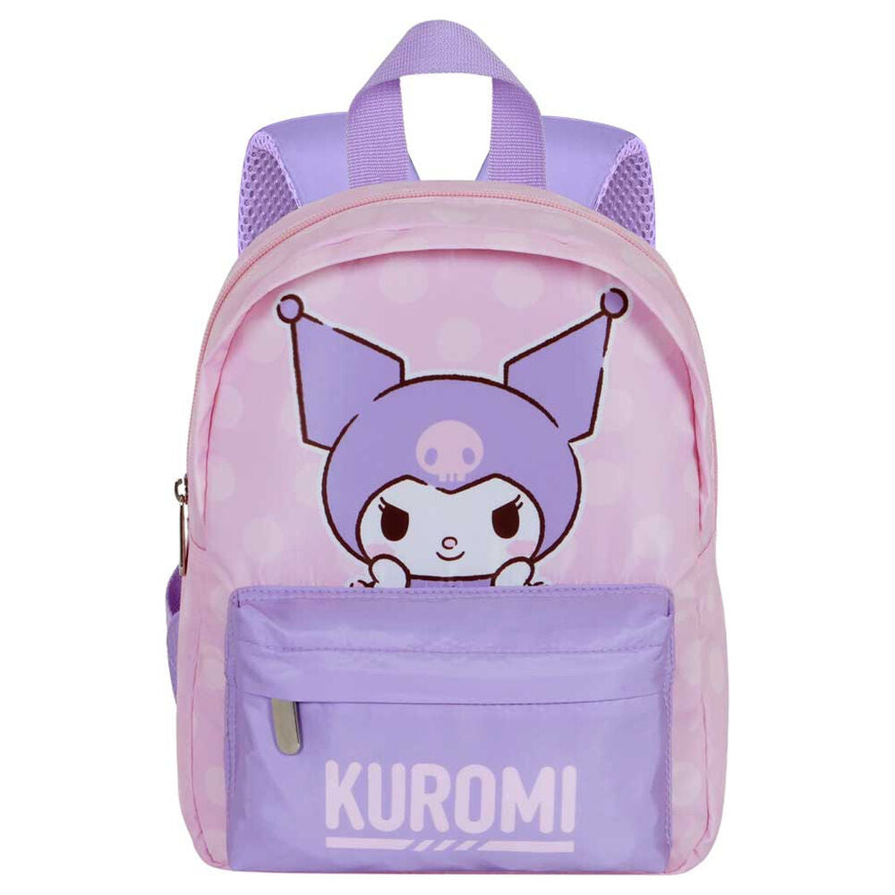 Mochila rosa y lila de Kuromi con bolsillo delantero - 2