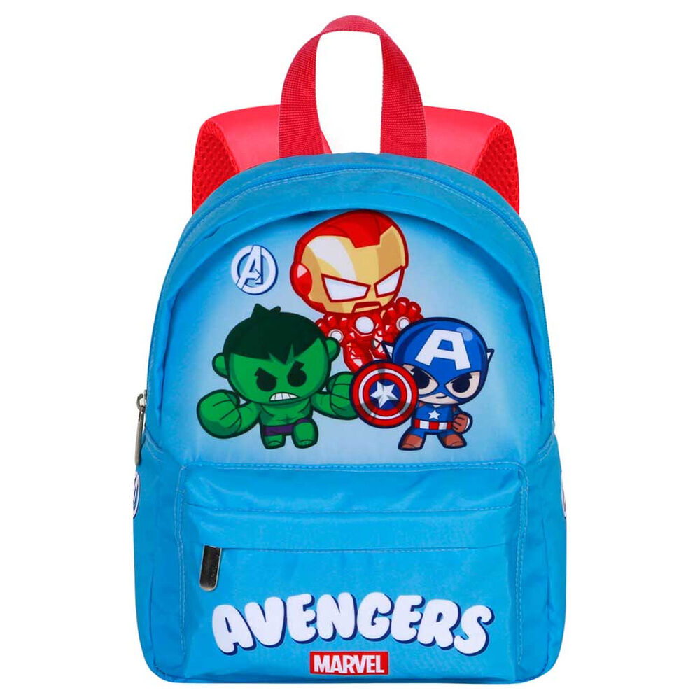 Mochila azul de Los Vengadores Marvel con Hulk, Iron Man y Capitán América - 2