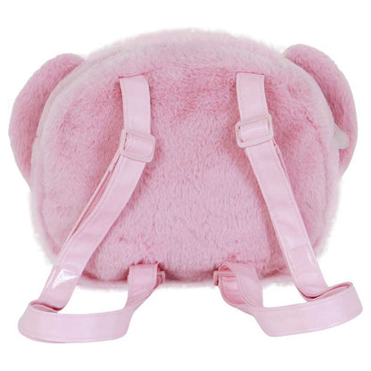 Bolso mochila de peluche rosa con el rostro de Angel de Stitch - 3