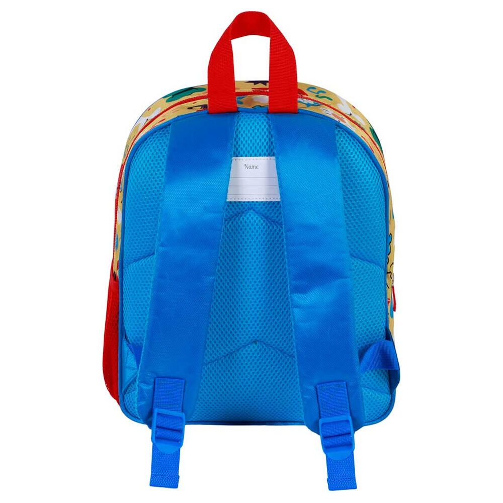 Mochila 3D de Mickey Disney amarilla con detalles rojos y azules - 3