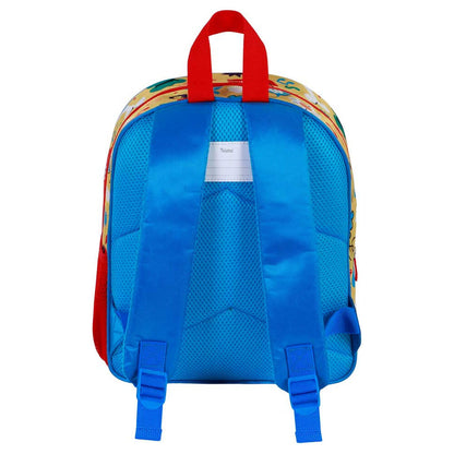 Mochila 3D de Mickey Disney amarilla con detalles rojos y azules - 3