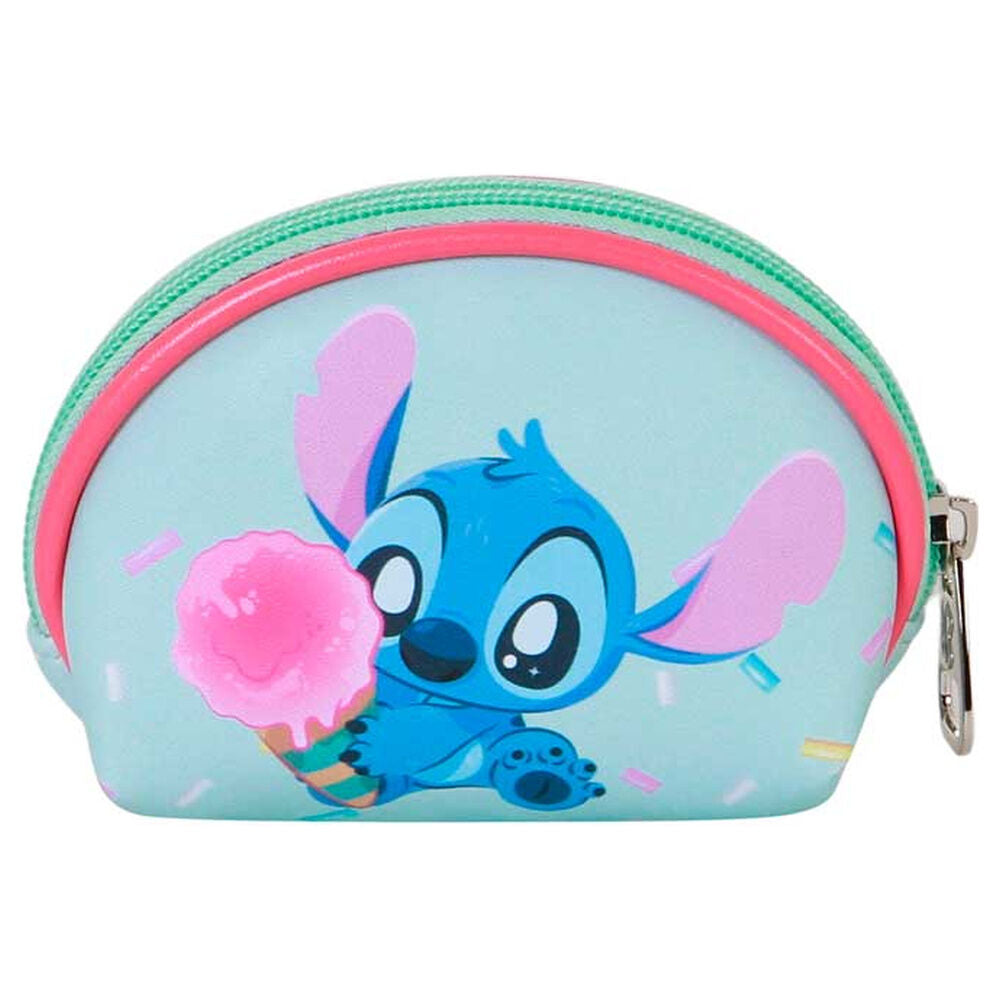 Monedero Candy Stitch Disney azul con caramelo rosa - 3