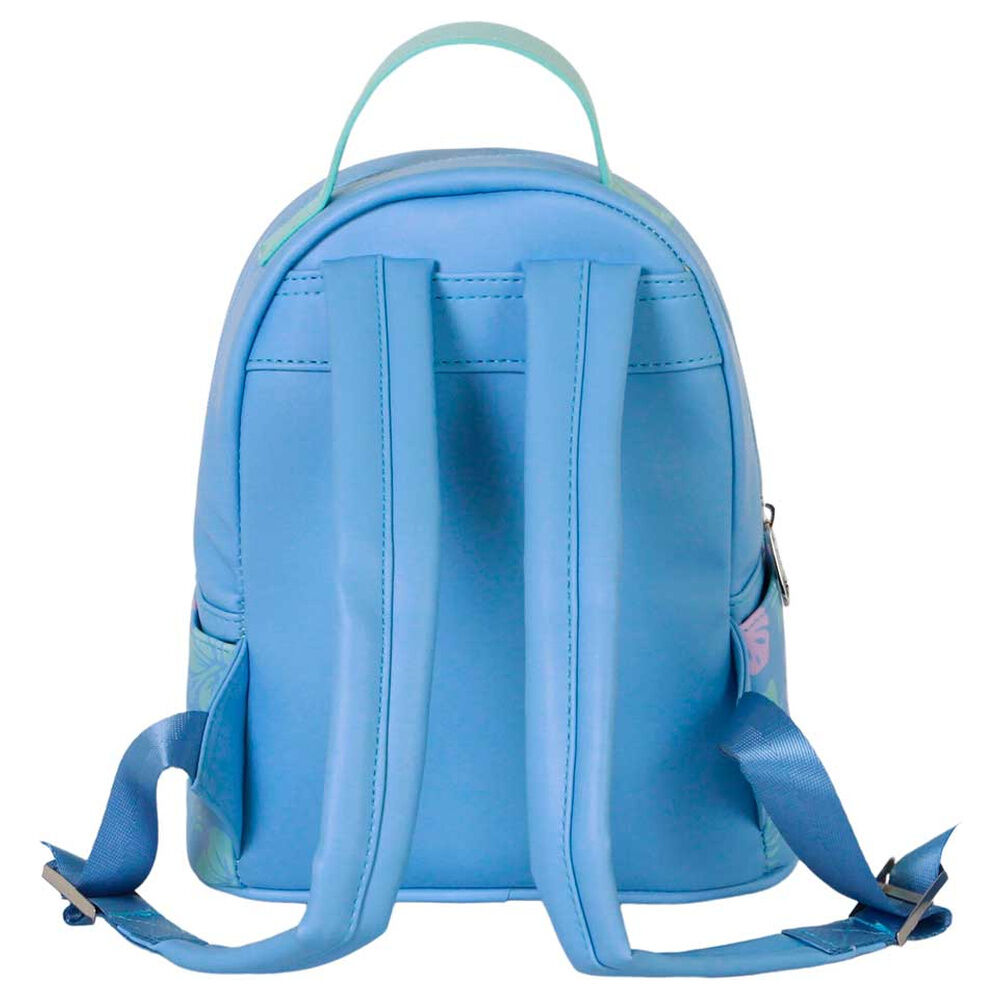 Mochila azul de Stitch y Angel de Disney con estampado floral - 3