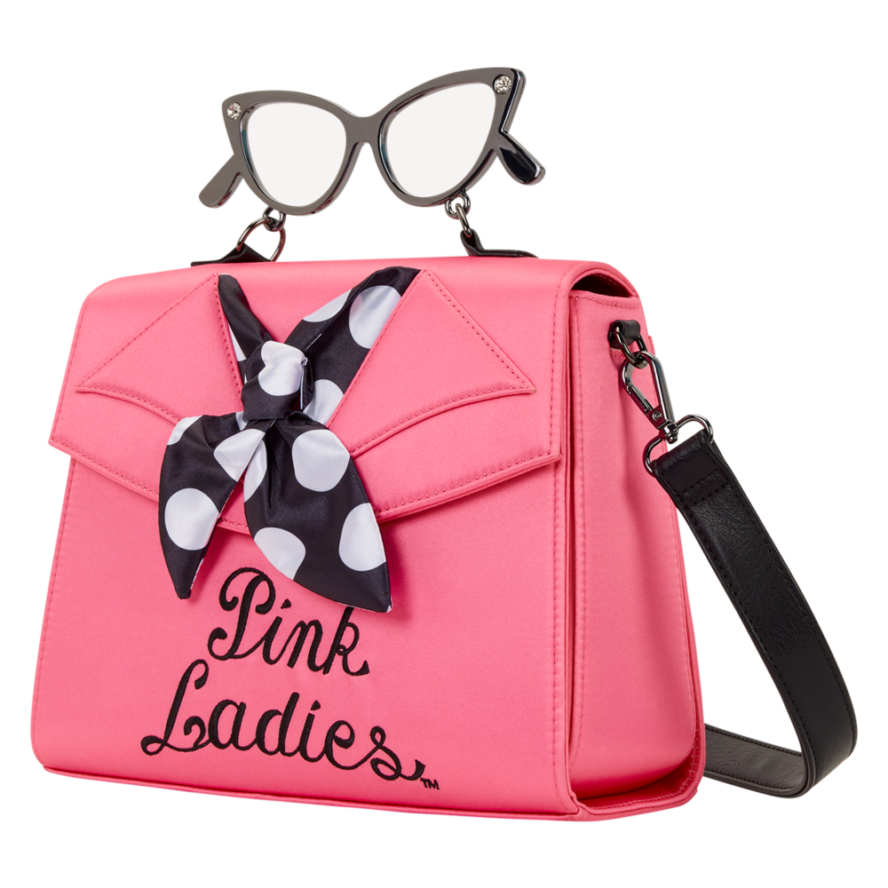 Bolso rosa Pink Ladies de Grease Loungefly con lazo de lunares y asa de gafas - 2