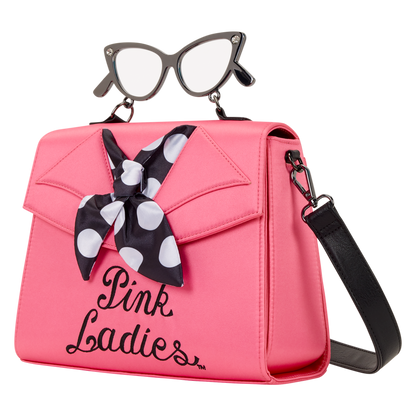 Bolso rosa Pink Ladies de Grease Loungefly con lazo de lunares y asa de gafas - 2