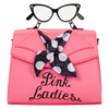 Bolso rosa Pink Ladies de Grease Loungefly con lazo de lunares y asa de gafas