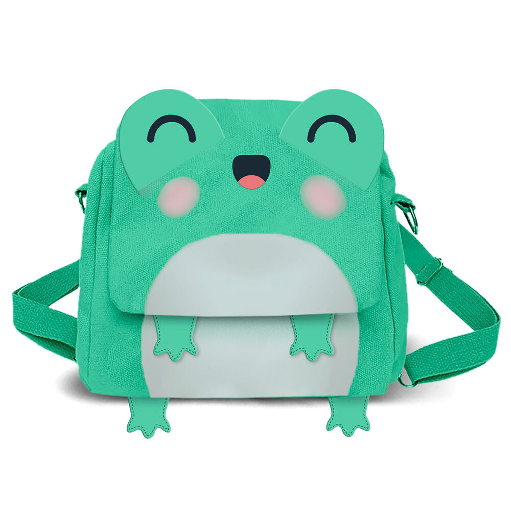 Mochila Froggy Oh My Pop! verde con diseño de rana