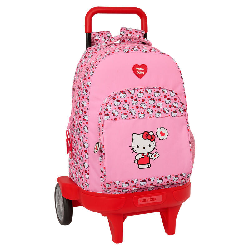 Trolley mochila rosa Hello Kitty SAFTA con ruedas