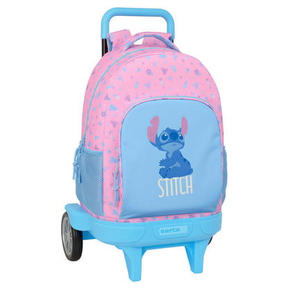 Mochila trolley rosa y azul de Stitch Disney SAFTA