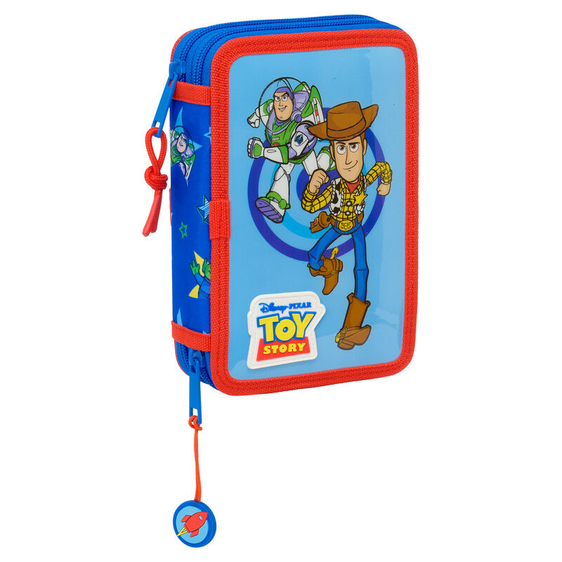 Plumier doble Toy Story con Woody y Buzz Lightyear