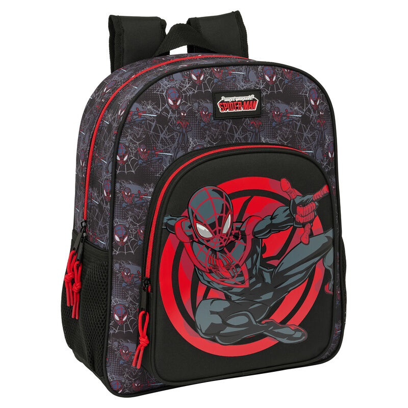 Mochila SAFTA de Miles Morales Spider-Man en negro y rojo