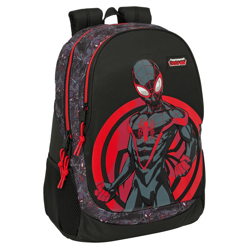 Mochila escolar negra y roja de Miles Morales Spider-Man