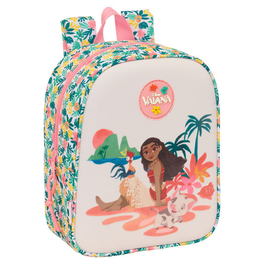 Mochila infantil de Vaiana Disney con estampado tropical