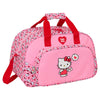 Bolsa de deporte rosa de Hello Kitty con bolsillo frontal y bandolera