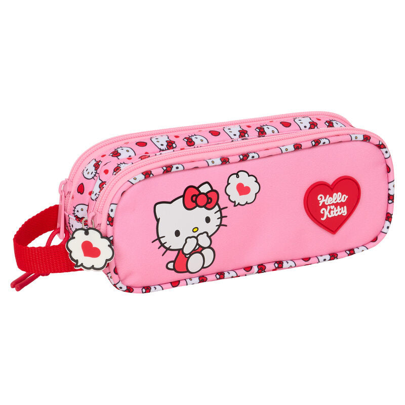 Portatodo doble Hello Kitty rosa SAFTA con dos compartimentos
