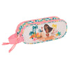 Portatodo doble rosa de Vaiana Moana Disney con dos cremalleras