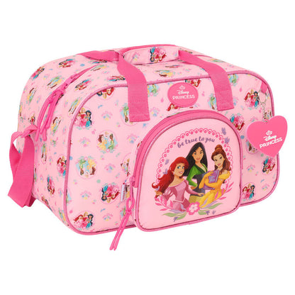 Bolsa de deporte rosa Princesas Disney con bolsillo frontal