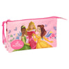 Portatodo triple rosa de Princesas Disney SAFTA con tres compartimentos
