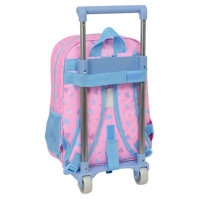 Trolley mochila rosa y azul de Stitch Disney con carro extensible - 2