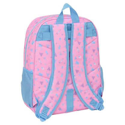 Mochila rosa Disney Stitch con bolsillo frontal azul - 2