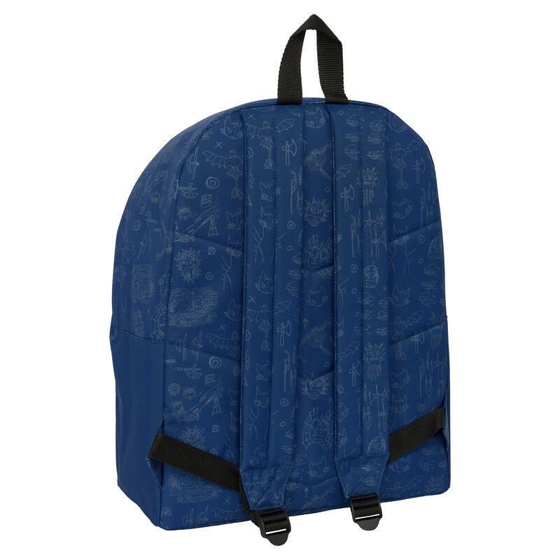 Mochila azul SAFTA de Cómo entrenar a tu dragón con ilustración de dragones - 2