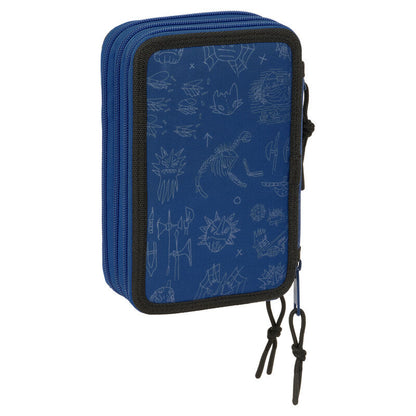 Plumier triple azul SAFTA de Cómo entrenar a tu dragón - 2