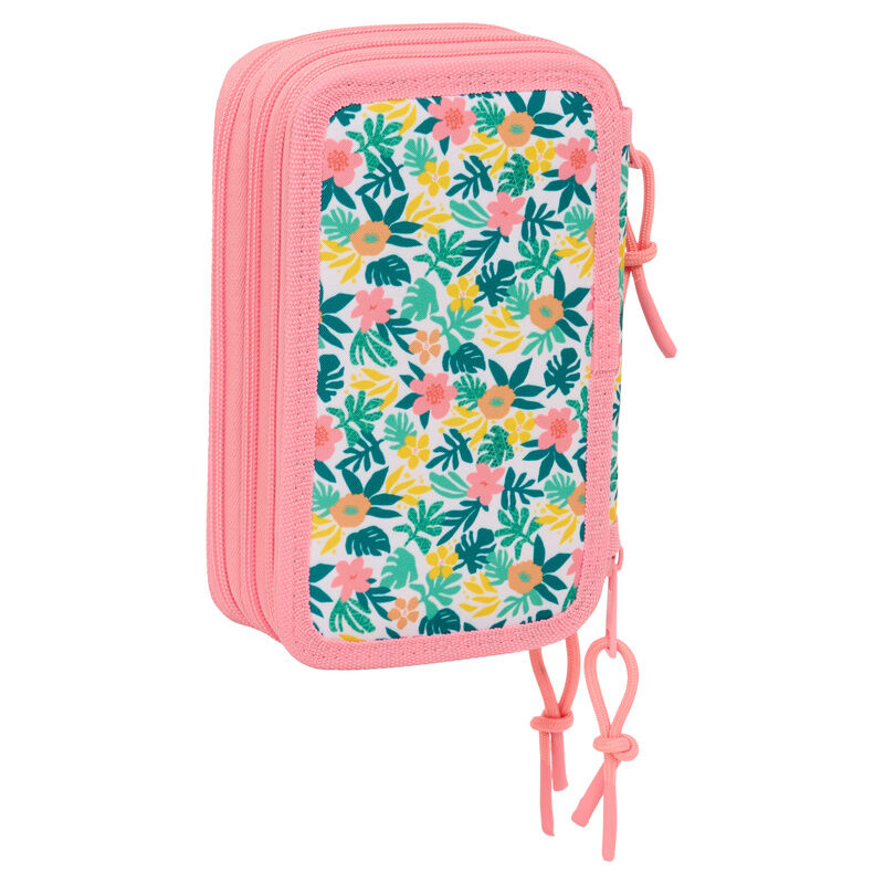 Plumier triple rosa de Vaiana Disney con tres compartimentos - 2