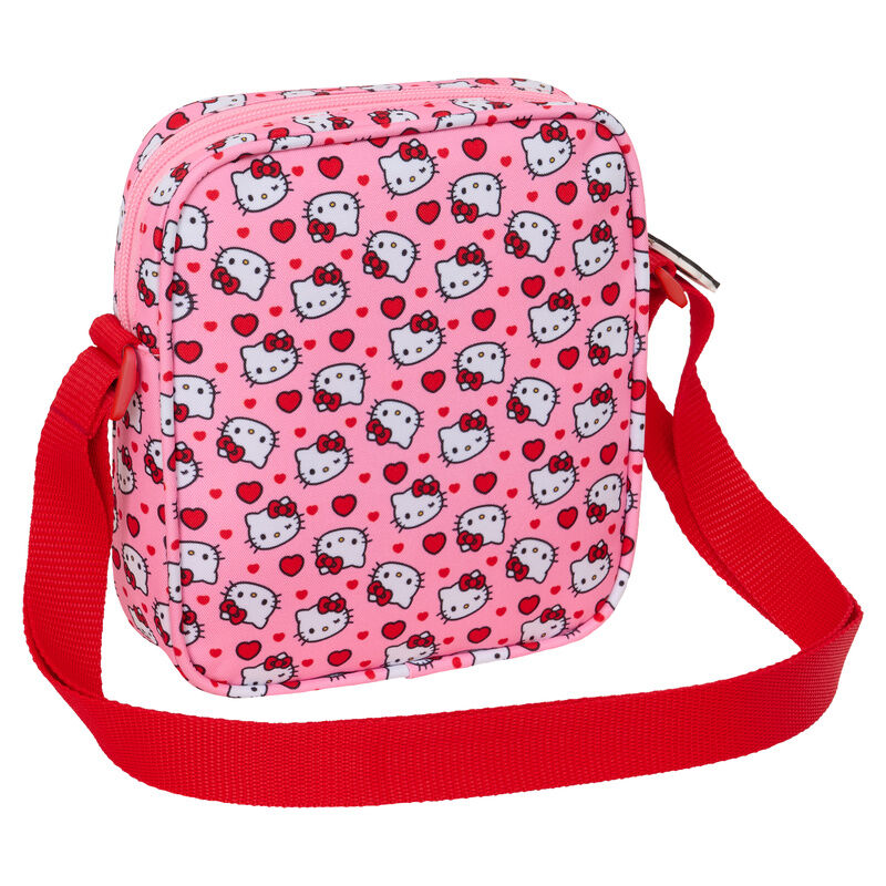 Bolso bandolera rosa de Hello Kitty con correa roja ajustable - 2