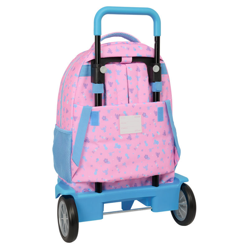 Mochila trolley rosa y azul de Stitch Disney SAFTA - 2