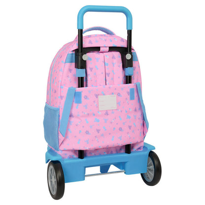 Mochila trolley rosa y azul de Stitch Disney SAFTA - 2