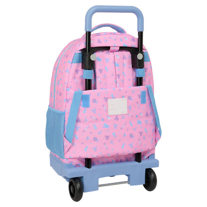 Trolley mochila rosa y azul de Stitch Disney con ruedas y asa extraíble - 2