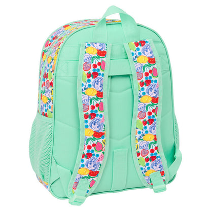 Mochila verde menta de Dora la Exploradora con estampado de frutas - 2