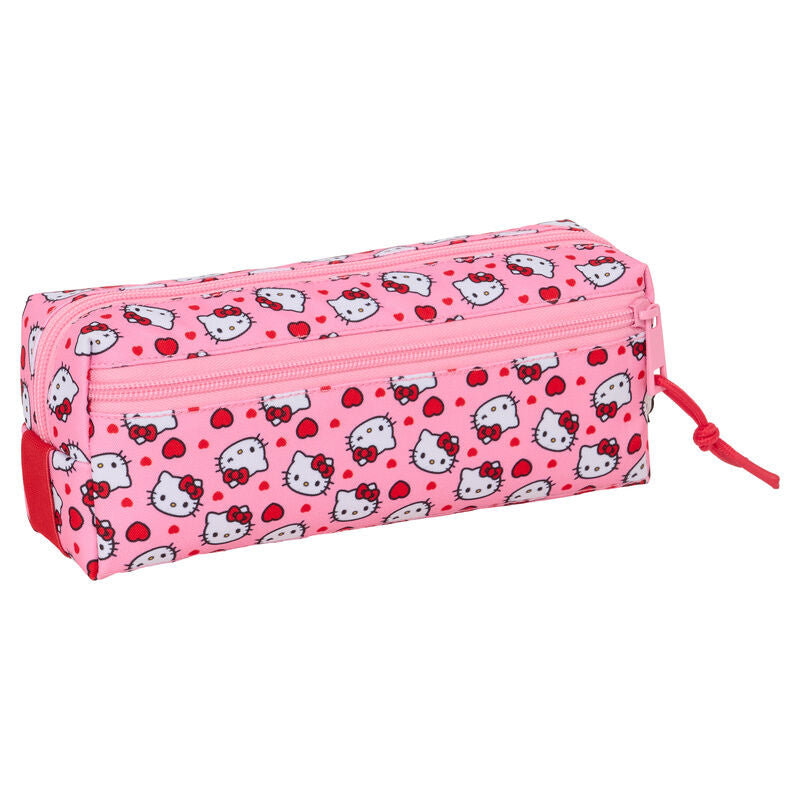 Portatodo triple rosa de Hello Kitty con tres cremalleras - 2