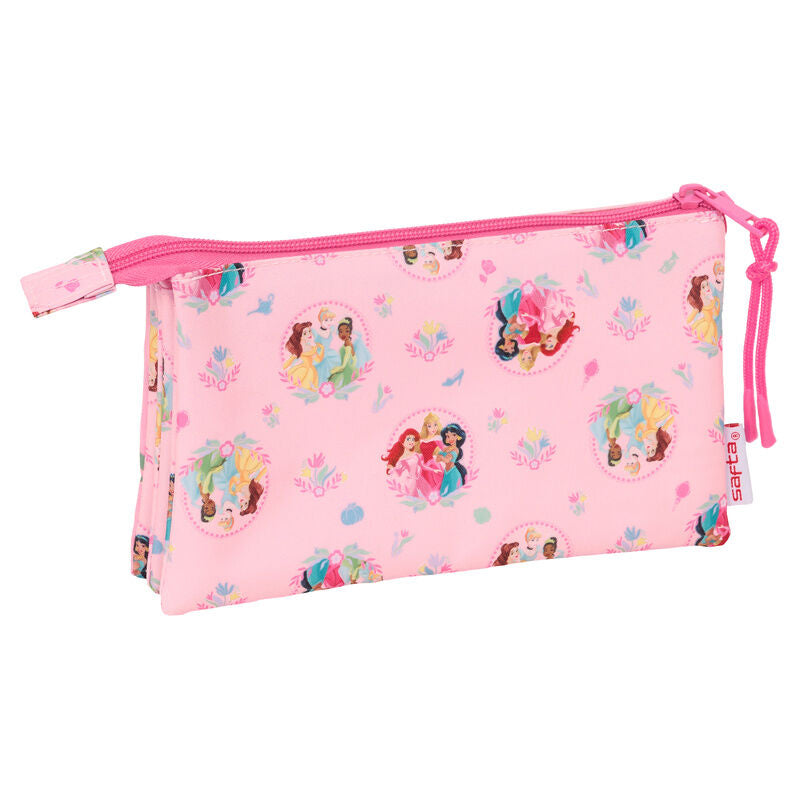 Portatodo triple rosa de Princesas Disney SAFTA con tres compartimentos - 2