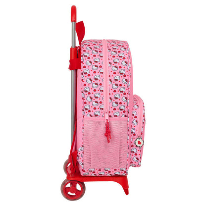 Trolley mochila rosa Hello Kitty SAFTA con carro rojo - 3