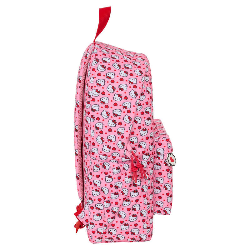 Mochila rosa Hello Kitty SAFTA con estampado de corazones - 3