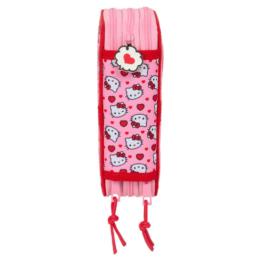 Plumier triple rosa Hello Kitty con tres compartimentos - 3