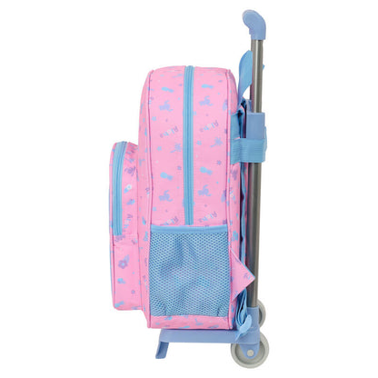 Trolley mochila rosa y azul de Stitch Disney con carro extensible - 3