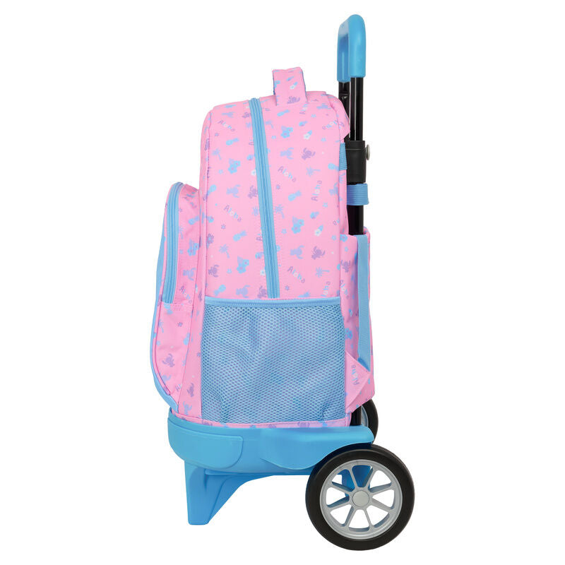 Mochila trolley rosa y azul de Stitch Disney SAFTA - 3
