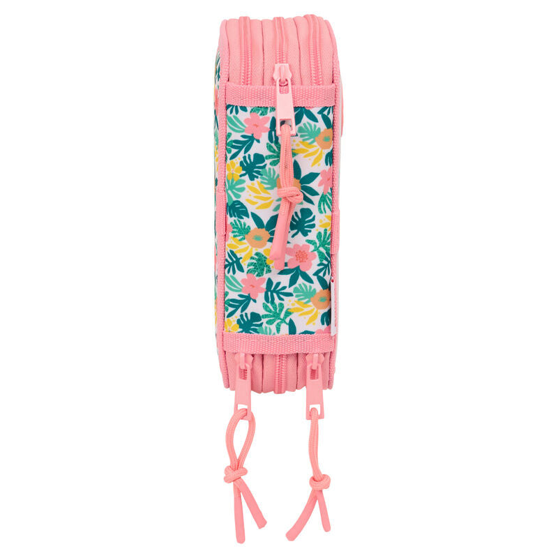 Plumier triple rosa de Vaiana Disney con tres compartimentos - 3