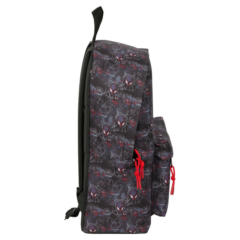Mochila negra de Miles Morales Spider-Man Marvel con estampado de telarañas - 3
