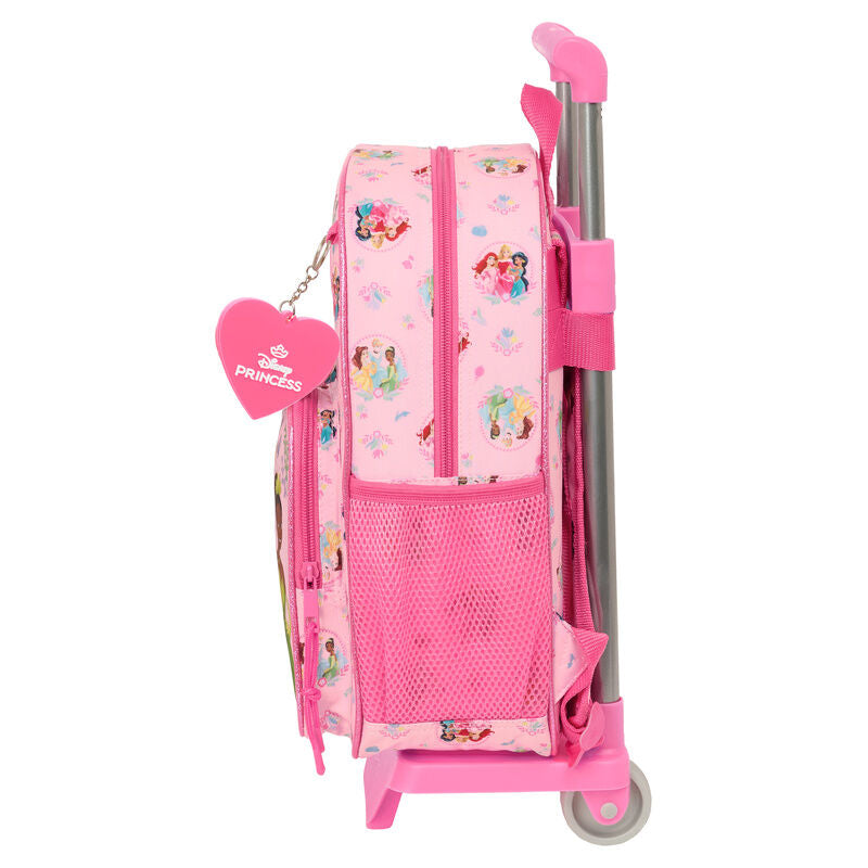 Trolley rosa de Princesas Disney con mochila extraíble y bolsillos frontales - 3