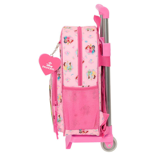 Trolley rosa de Princesas Disney con mochila extraíble y bolsillos frontales - 3