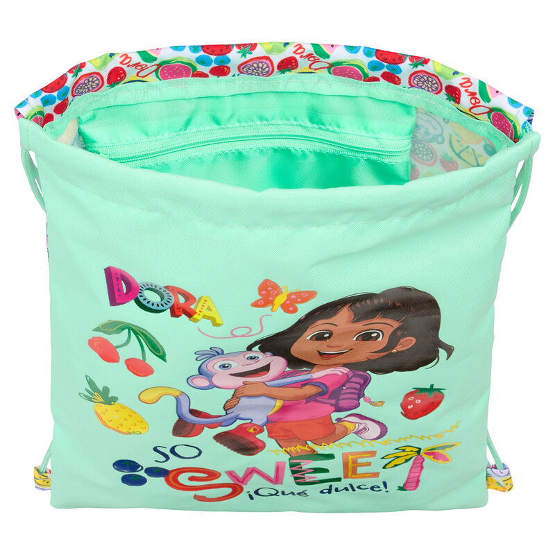 Saco verde menta de Dora la Exploradora con Dora y Botas - 3