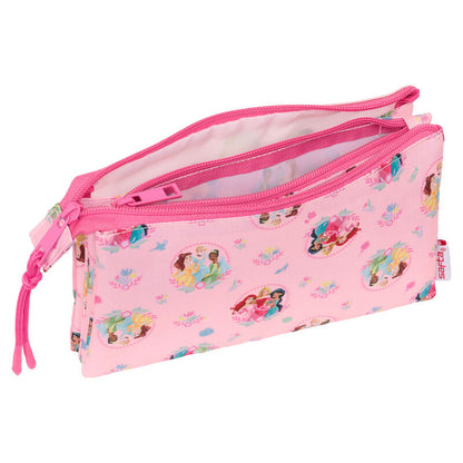 Portatodo triple rosa de Princesas Disney SAFTA con tres compartimentos - 3