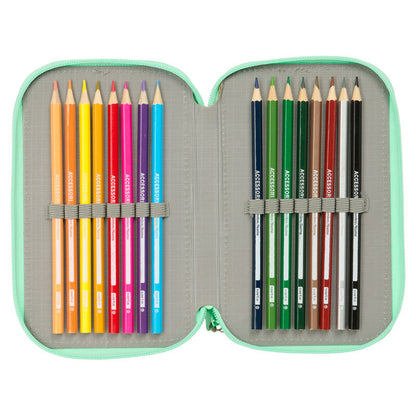Plumier triple verde menta de Dora la Exploradora con 37 piezas - 5