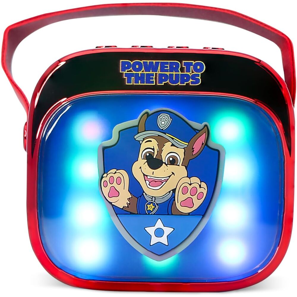 Altavoz karaoke Paw Patrol azul y rojo con micrófono inalámbrico - 3