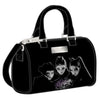 Bolso negro SAFTA Kpop Demon Hunters con estampado de las guerreras