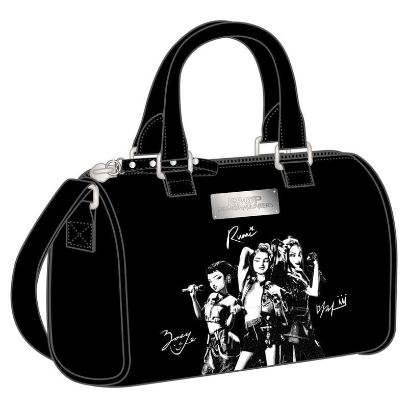 Bolso negro SAFTA de K-Pop Demon Hunters con asas y bandolera