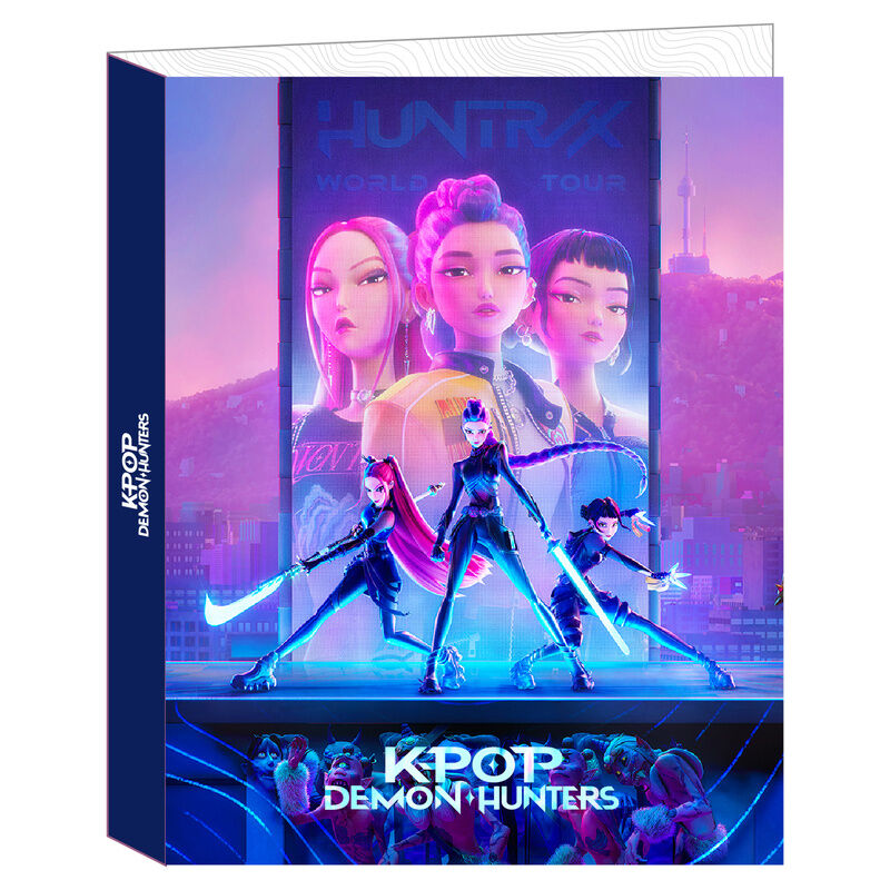 Carpeta SAFTA KPop Demon Hunters con cuatro anillas